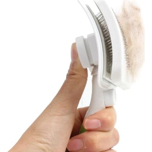 Self Cleaning Slicker Brush for Dog and Cat Removes Undercoat Tangled Hair Massages Particle Pet Comb Improves Circulation