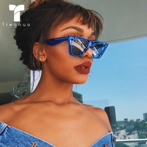 TREGNUO 2021 Retro Sunglasses Women Cat Eye Sunglasses High Quality Brand Glasses Drive Eyewear UV400