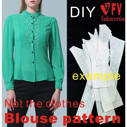 European and American womens shirt pattern clothing sewing picture 1:1 physical pattern BCY-30