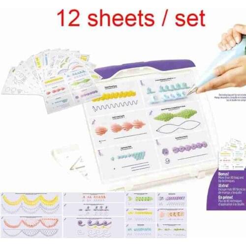 Wilton same paragraph DIY decorating practice board drawings 23 patterns cream decorating drawings