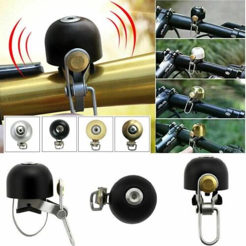 Stainless Bicycle Bell Ring Cycling Horn Bike Handlebar Bell Horn Crisp Sound Safety Bicycle Alarm Bell with Mounting Lock Plate
