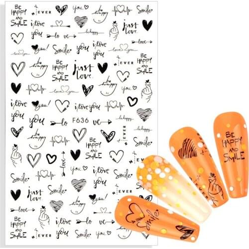 1pcs Black Sexy Lady Slider Adhesive / Watermark Stickers Decal For Nail Art Decoration New Year DIY Manicure Accessories
