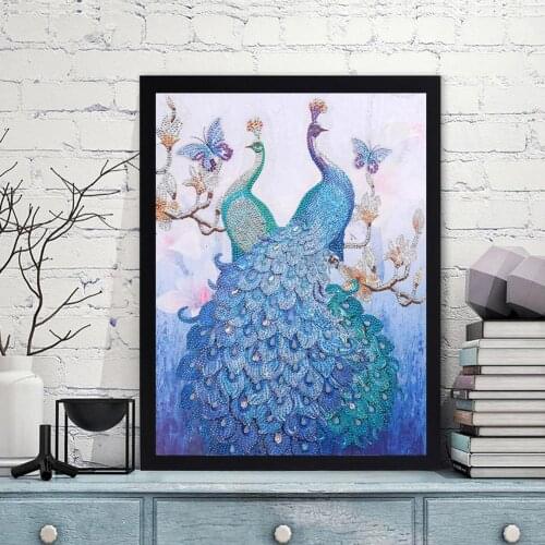 5D DIY Special Shaped Diamond Painting Peacock Cross Stitch Embroidery Kit Diamond Mosaic Home Decorative Christmas Gift