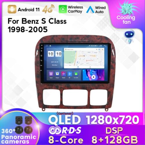 HD 9'' IPS Car Multimedia Player GPS 2Din For 1998-2005 Mercedes Benz S Class W220 S280 S320 S350 S400 S430 S500 S600 S55 AMG