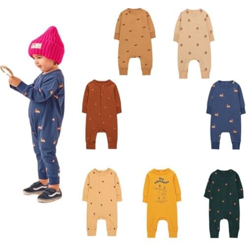 EnkeliBB Baby Long Sleeve Rompers With Leg Little Kid Brand Clothes Baby Boy Girl Designer Clothes T C Cotton Onesie One-piece