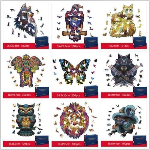 Hot Selling Medium Animal Puzzle For Children Education Toys Characteristic Family Decoration