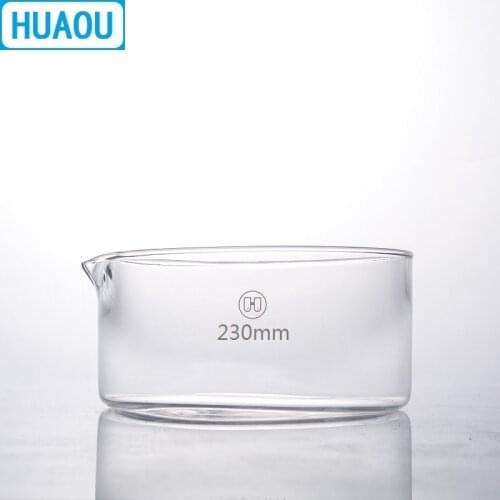 HUAOU 230mm Crystallizing Dish Borosilicate 3.3 Glass Laboratory Chemistry Equipment