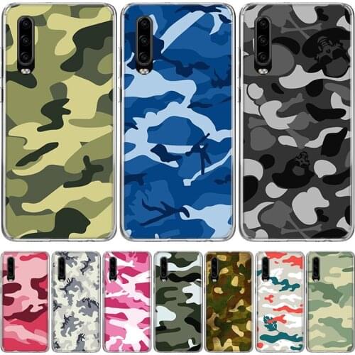 Camouflage Pattern Phone Case for Huawei P40 P30 P20 Mate 30 20 10 Pro P10 Lite P Smart Z + 2019 Gift Coque Cover Capa