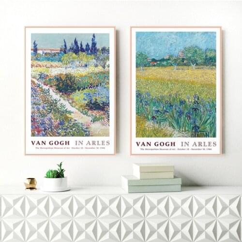 The Van Gogh Tour Arles In France Painting Art Canvas Print Museum Exhibition Poster Gallery Wall Art Pictures Living Room Decor