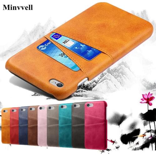 Leather Card Slots Holder Phone Case For iPhone SE 2020 6 6S 7 Plus 8 7+ 5 5s PU Leather Case For iPhone 6 6s 4 4s 5 5s SE Cover