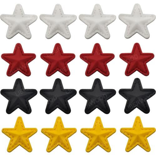 LIBERWOOD 3D PVC Yellow Star Patch for Baby Clothing Shoes Rubber Applique for Hat Cap