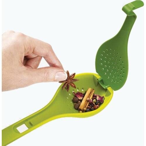 Spice Packet Filter Spoon Long Handle Soup Spoon Multi-purpose Condiment Boiled Soup Tool Cooking Spoon Kitchen Accessories