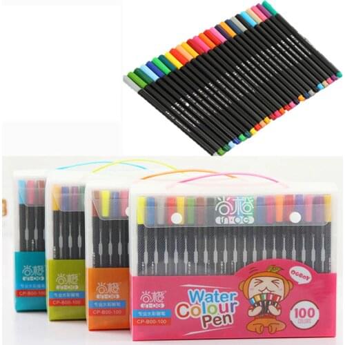 40/60/80/100 Pcs/Set Colored Watercolor Pen for Kids Boys Girls Painting Drawing Fift Copic Art Marker Pens Stationery Supplies
