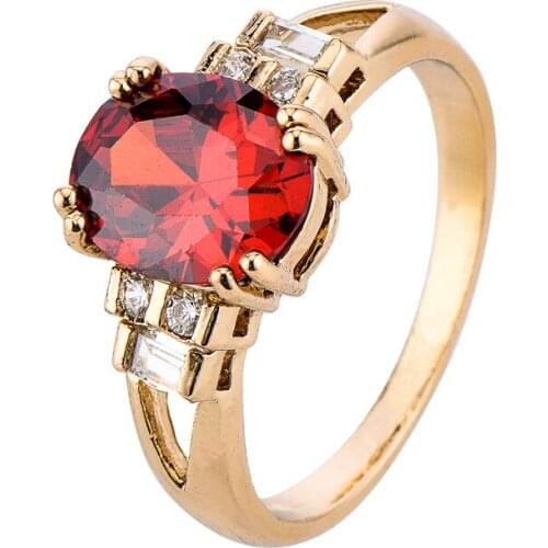 Superior quality Fashion Women Crystal Rings Wholesale Gold-Color Stainless Steel Wedding Rings For Women Party Jewelry