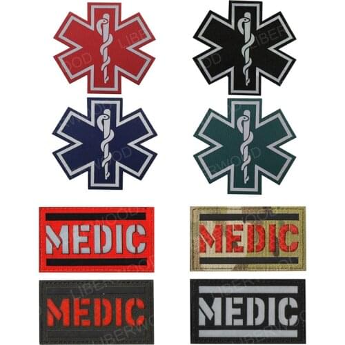 Multicam Infrared Reflective Medical Patch Rescue Emergency Tactical Armband Badge Emblem DIY Patches for Clothing Sticker