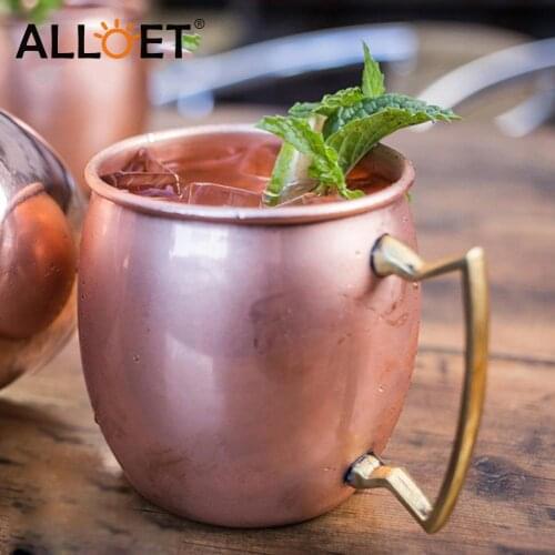 Moscow Mule Copper Mugs Becher Stainless Steel Hammered Copper Mule Mug Drum Beer Drinkware Coffee Milk Tea Beer Cup Canecas