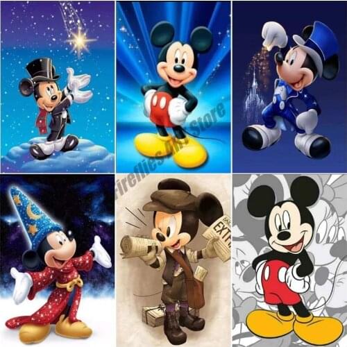 Minnie Mickey 5D DIY Diamond Painting Disney Full Square/Round Drill Diamond Embroidery Mosaic Cross Stitch Kits Birthday Gift