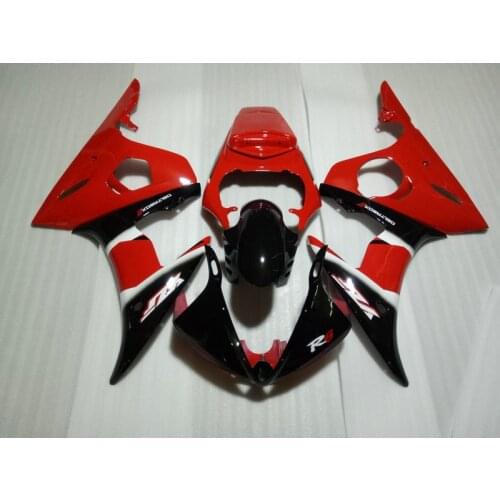 7gifts!!Motorcycle Fairing kit for YAMAHA YZFR6 03 04 05 YZF R6 2003 2004 2005 YZF600 yzfr6 Red black Fairings Set YQ55
