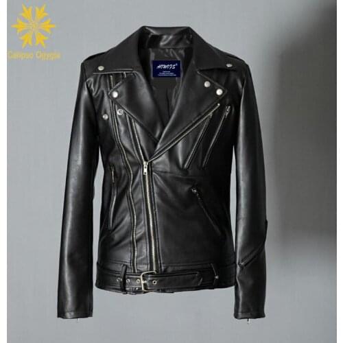 New Men Male Autumn Winter Mens Jacket Fashion Straight Cardigan Coat Leather Jacket Baseball Brand-clothing COML70