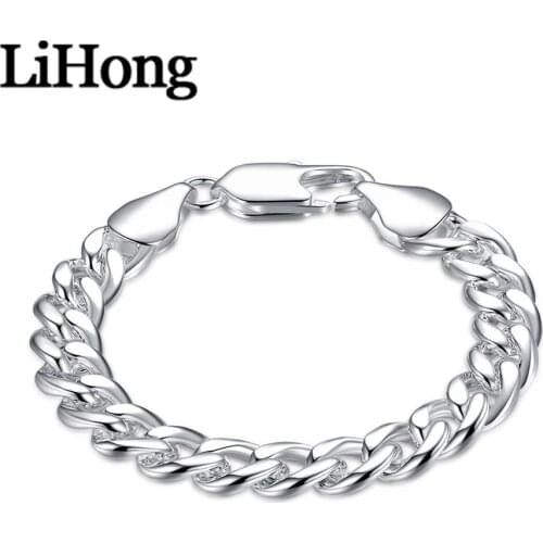 New 925 Sterling Silver MenS 10mm High-End Charm Bracelet New Product High Quality Jewelry Fashion Bracelet Ornament Christmas