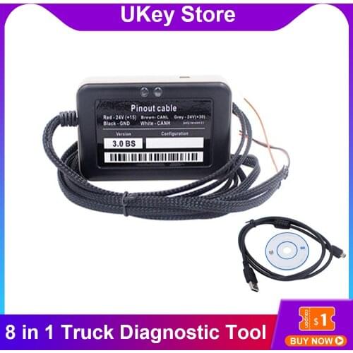 New Original Truck Adblue Emulator 8 in 1 ds Auto Diagnostic Tools for Mercedes For Volvo For Renault For Ford Truck Code Reader