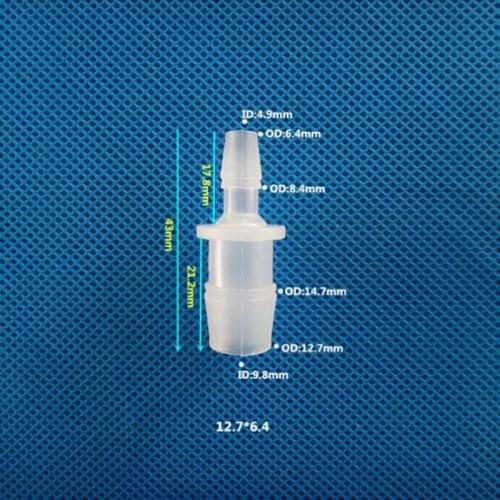 12.7mm to 6.4mm Plastic Pipe Fitting Pagoda Barbed Straight Reducing Hose Connector Tube Joint for Garden