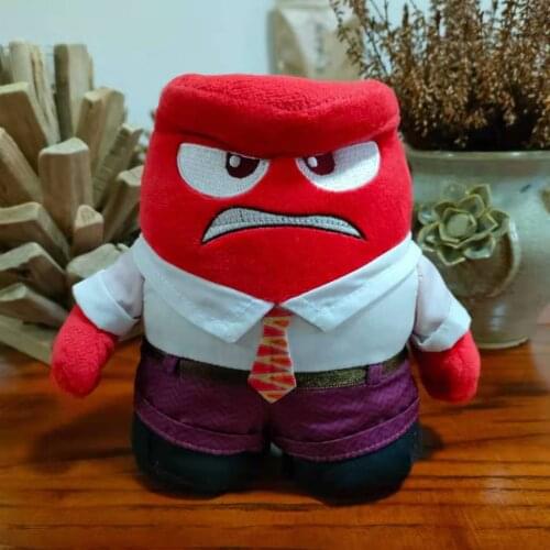 Disney Anime Inside Out Anger Plush Toy Dolls Tall About 15cm Kawaii Kid Gift