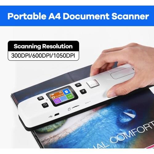 IScan Wifi Portable Handheld Scanner Document A4 Book Scanner Color Photo Image PDF Scanner 900DPI Support JPG PDF Format