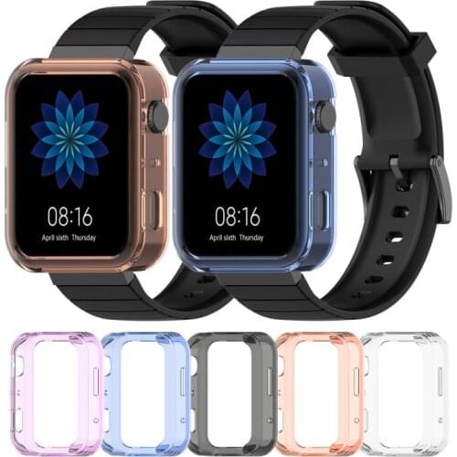Smart Wristband Case For Xiaomi Watch Band Case Cover Half-package TPU Transparent Case Shell