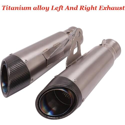 Universal 60mm motorcycle titanium alloy exhaust left right muffler carbon modified db killer for MT-09 z900 duke 790 r1