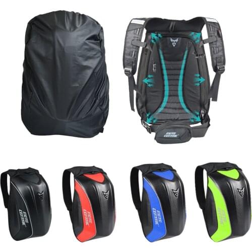 Waterproof Moto Tank Bag Motocross Riding Racing Storage Bag Carbon Fiber Motorbike Helmet Backpack Black Mens Motorcycle Bag
