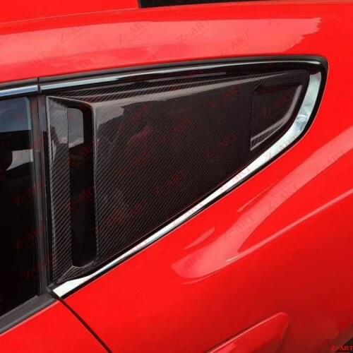 Z-ART high quality real carbon fiber Quarter Window louvers for Mustang 2015-2021 side glass cover trim