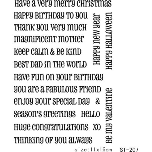 ZhuoAng Bless you my friend Transparent and Clear Stamp DIY Scrapbooking Album Card Making DIY Decoration Making