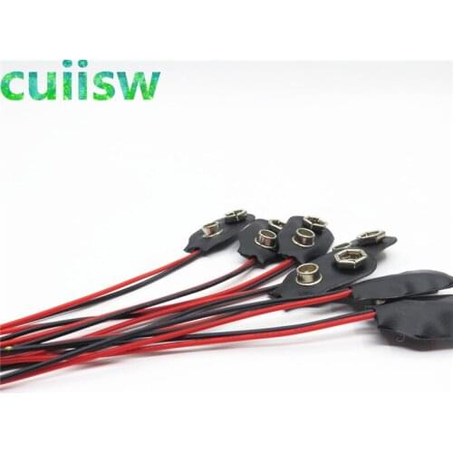 100pcs 9V Battery Snap Connector clip Lead Wires holder
