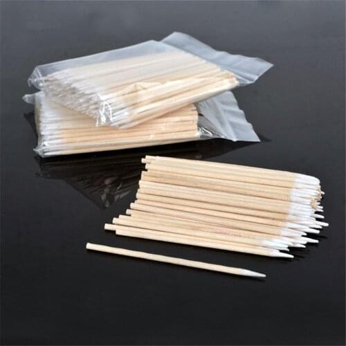 100pc Disposable 7.5cm/10cm Cotton Swab Health Makeup Cosmetics Ear Clean Cotton Swab Stick Eyelash Extension Glue Removing Tool