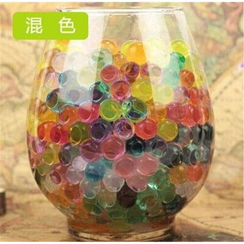 100 pcs/ bag Crystal soil potted multicolor crystal beads gel ball polymer hydrogel crystal beads growth magic jelly wedding