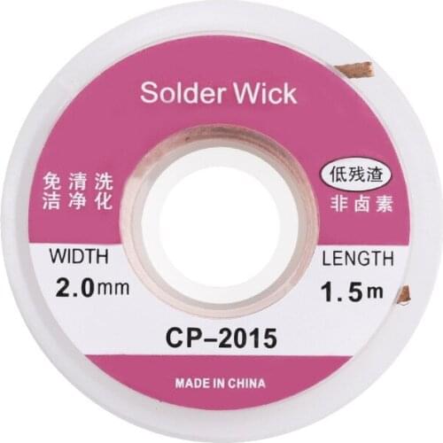 2mm CP-2015 Solder Wire Braided Pumping Unit Disassembly Cotton Core Solder Pump Cable 750mm Length