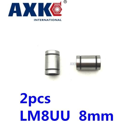 2019 Linear Rail AXK Cnc Router Parts Free Shipping 2pcs/lot Lm8uu Linear Bushing 8mm Ball Bearing 3d Printer Parts Lm8 Cnc