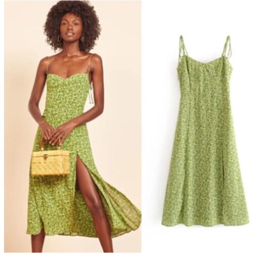 2021 Women Sexy Chiffon Dress With Halter Sleeveless Pleated Females Party holidays Long Dresses