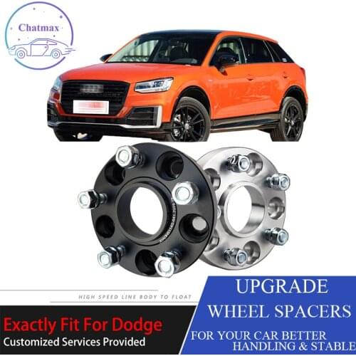 For Dodge Caliber / Avenger 2007+ 5X114.3 67.1CB 25mm Thick Hubcenteric Black/White Colour Wheel Spacer Adapters