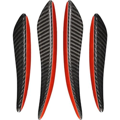 4pcs/set Universal Front Bumper Lip Decoration Diffuser Splitter Fins Body Spoiler Canards Valence Chin Car Tuning Canard