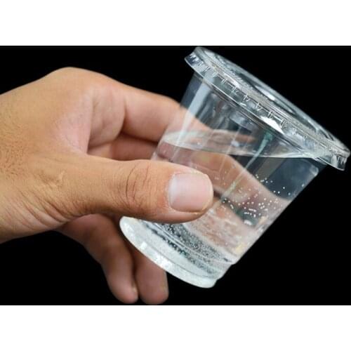 50pcs 220ml transparent disposable juice cup party birthday wedding favor small capacity coffee milk tea plastic cups with lid