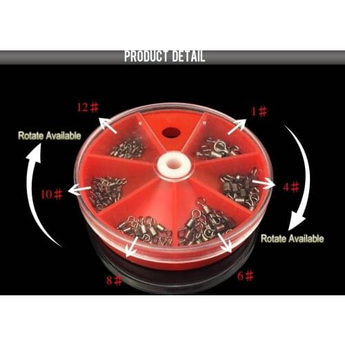 76Pcs/set High Tension 8 shape Barrel Bearing Swivel Solid Rings Fishing Connector With Interlock Snap Fishing Tackle Pesca