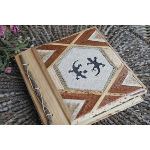 Bali Album DIY Scrapbook Album Gecko Tortoise Sea Turtles Album 6 Inch Handmade Natural Plant Leaves Album XC001