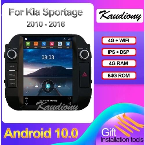 Kaudiony 10.4" Android 10.0 Car Radio Automotivo For Kia Sportage 3 SL Car DVD Player Auto GPS Navigation Stereo 4G BT 2010-2016