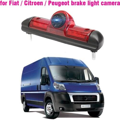 CCD Car Brake Light Reverse Camera For Citroen JUMPER III FIAT DUCATO X250 Peugeot BOXER III LED Light Parking Rear View Camera