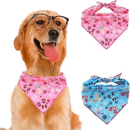 Dog Bandanas Large Pet Scarf Pet For Dog Cotton Plaid WashableBow ties Collar Cat Dog Scarf Large Gift For Dog Accessories