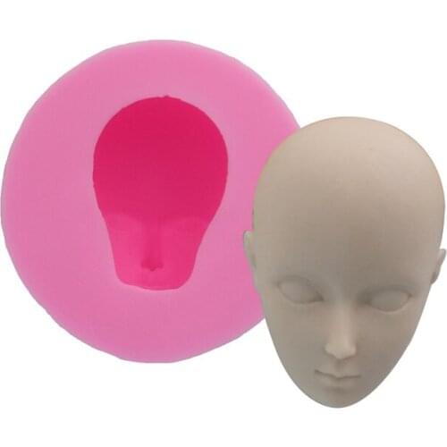Free shipping face head DIY chocolate cake chocolate cake sugar baking mold silicone pudding mini