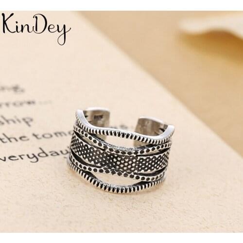 Boho New Arrival Silver Color Big Chains Rings For Women Punk Geometric Party Hot Trendy Jewelry Charm Gifts