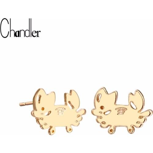 Chandler 2017 Brand New Crab Stud Earring Minimalist Mens Oorbellen Accesorios Women Fashion Jewelry Wholesale Factory Price
